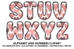 Romantic Coquette Alphabet PNG Letters &amp; Numbers 300DPI Product Image 4