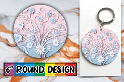 Mystical Meadow: Watercolor Round Boho Art Product Image 1
