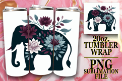 Cozy vibes 20oz tumbler wrap, Flower Animals Product Image 1