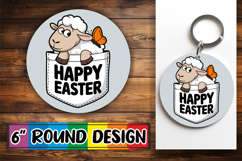 Radiant Car Coaster Circle PNG, Easter Animals Product Image 1