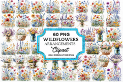 Wildflowers Arrangements Clipart Bundle PNG Product Image 1