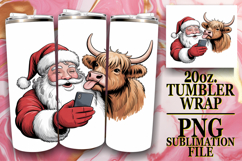 RADIANT EVENINGS 20oz TUMBLER WRAP, Funny Santa Product Image 1