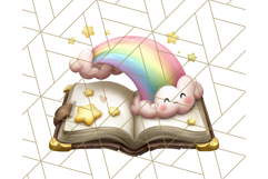 Magical Bookish Unicorn PNG Clipart Reading Books &amp; Stories Product Image 4