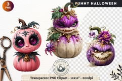 Funny Halloween characters Clipart Spooky graphics Product Image 1