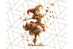 Autumn Circus Performers Clipart Vintage Characters PNG Product Image 4