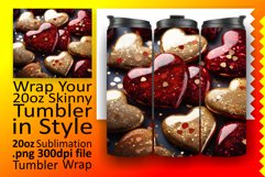 Vibrant Heartstrings: Romantic 20oz Tumbler Wrap Product Image 1