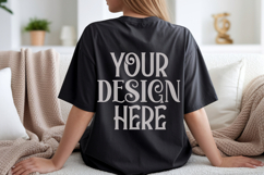 Black Comfort Colors C1717 Shirt Mockup, CC 1717 T-shirt Product Image 1