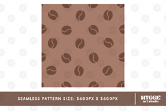 Coffee Lover Seamless Pattern Surface Design PNG DTF Latte Product Image 2