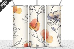 Flowers Tumbler Wrap | Sublimation Design | Tumble PNG Product Image 5