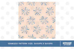 American 4th of July Patriotic Fireworks Seamless Pattern Product Image 2