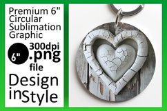 Heart's Embrace: Round Ornament Sublimation Art Product Image 1