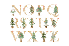 Watercolor Christmas trees clipart. Product Image 5