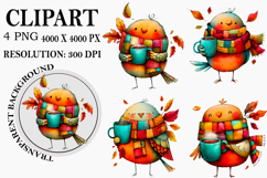 Whimsical Thanksgiving Clipart Watercolor PNG Product Image 1