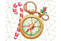Santa Sleigh Ride Clipart PNG, Flying Reindeer Christmas Art Product Image 4