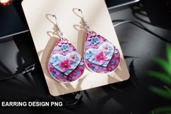 Valentines Day Teardrop Sublimation- Valentines Day Earring Product Image 1