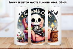 Funny skeleton Tumbler Wraps BUNDLE|PNG, 20 oz. Product Image 17