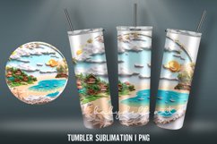 3D Tumbler Wrap | 3D Sublimation PNG I 3D Summer Product Image 2