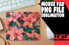 Colorful Flower Pattern Mouse Pad PNG Product Image 1