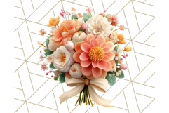 Pastel Flower Bouquet PNG Clipart, Elegant Floral Art Product Image 4