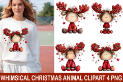 Whimsical Christmas Animal Clipart Product Image 1