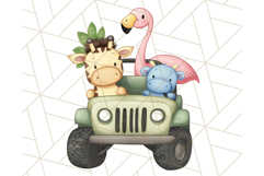 Jungle Safari Animals PNG Cute Pastel Wild Animal Clipart Product Image 4