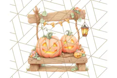 Creepy Carnival Halloween Clipart PNG with Hayride Art Product Image 4