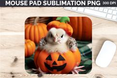 Watercolor Turkey Mouse Pad Sublimation - Thanksgiving PNG Product Image 1