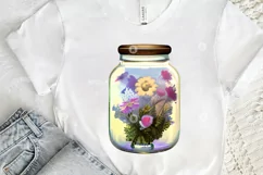 Watercolor Floral Jar PNG Clipart Product Image 2
