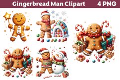 Gingerbread Man Clipart PNG Product Image 1