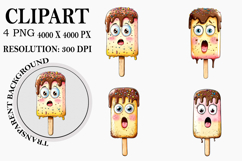 Quirky Ice Cream Clipart Watercolor PNG Product Image 1