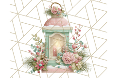 Pastel Christmas Clipart, Mint and Blush Holiday PNG Product Image 4