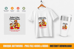 Father's Day Fishing Fiasco Funny PNG Product Image 1