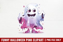 Funny Halloween Pink Clipart PNG Product Image 1