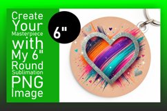 Creative Circle PNG Car Coaster Template , Heart Product Image 1
