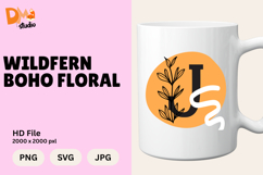 Wildfern Boho Floral Monogram Product Image 1