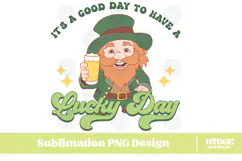 Happy St Patrick's Day PNG DTF Irish Lucky Leprechaun Beer Product Image 1