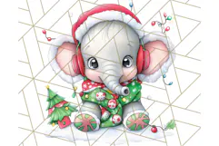 Muted Cute Safari Christmas Animal PNG Clipart, Holiday Png Product Image 4