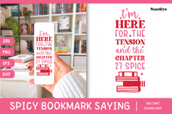 Spicy Bookmark Saying SVG | Book Lovers - For The Tension Product Image 1