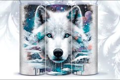 4 Polar Wolf Seamless Tumbler Wrap 20 oz Product Image 5