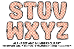 Retro Groovy Alphabert PNG 70s Numbers &amp; Letters 300 DPI Product Image 4