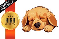 Cute Sleep Dog Sublimation PNG Design - Sublimation Design Product Image 1