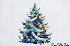 Winter Christmas Tree Sublimation PNG Product Image 1
