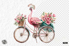 Pink Peacocks Garden Clipart - Peacock PNG Product Image 1