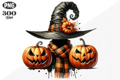 Halloween Pumpkins Sublimation - Clipart PNG Design Product Image 1