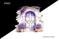 Watercolor Medirerranean Door Clipart Product Image 1