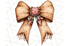 Western Style Bow PNG, Cute Cowboy, Cowgirl Coquette Png Product Image 4