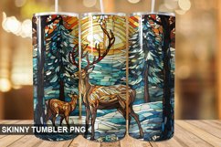 Christmas Stained Glass deer Tumbler Design Product Image 1