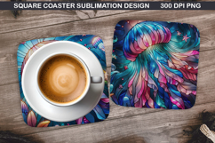 Summer Coaster Sublimation, Summer Coaster PNG Design Product Image 1