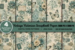Victorian Scrapbook Paper JPG Product Image 1