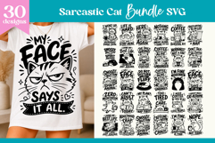 Sarcastic Cat SVG Bundle | Funny Cat Quotes Sublimation Product Image 1